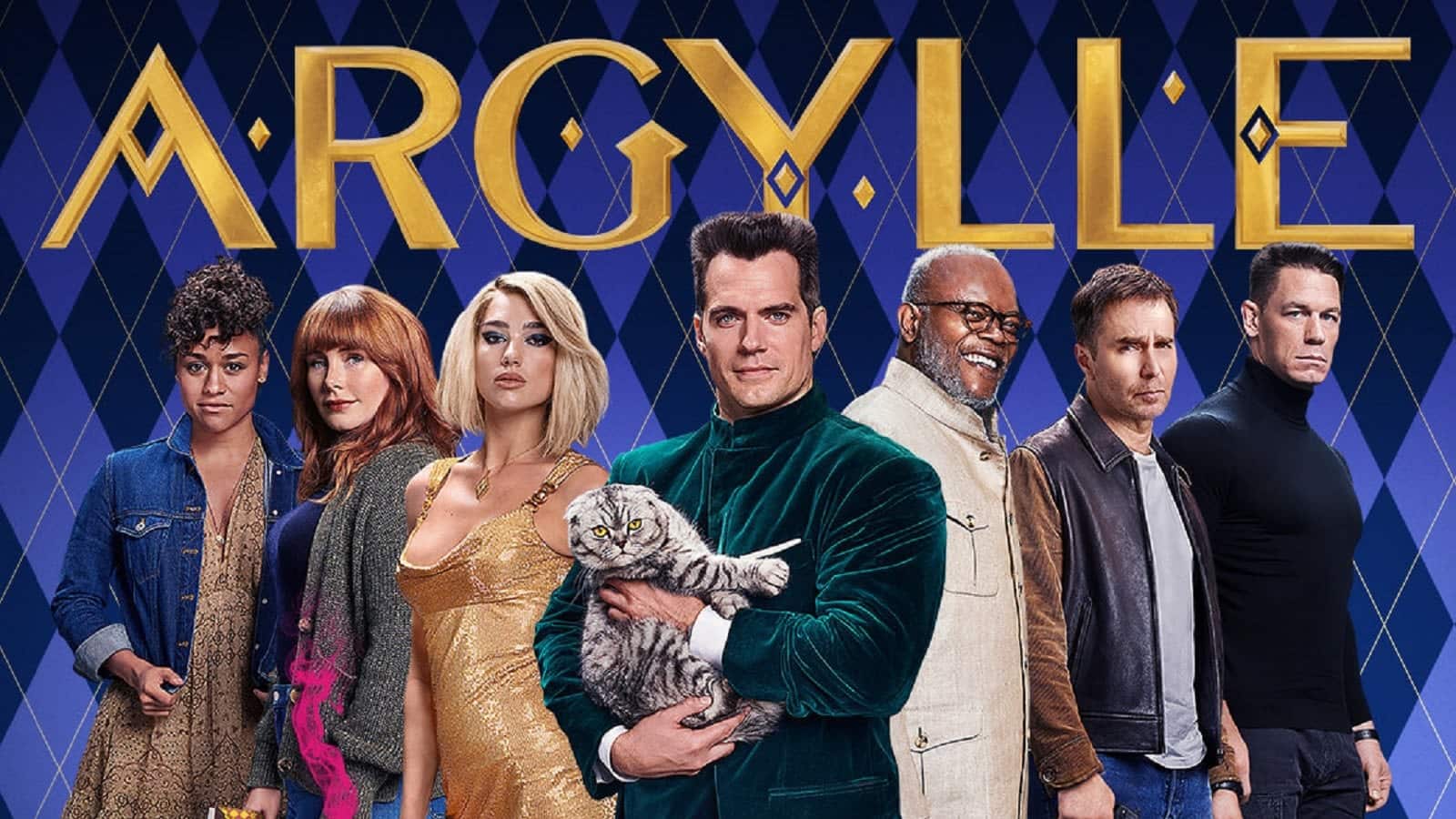 portion of Argylle's poster, featuring Henvry Cavill