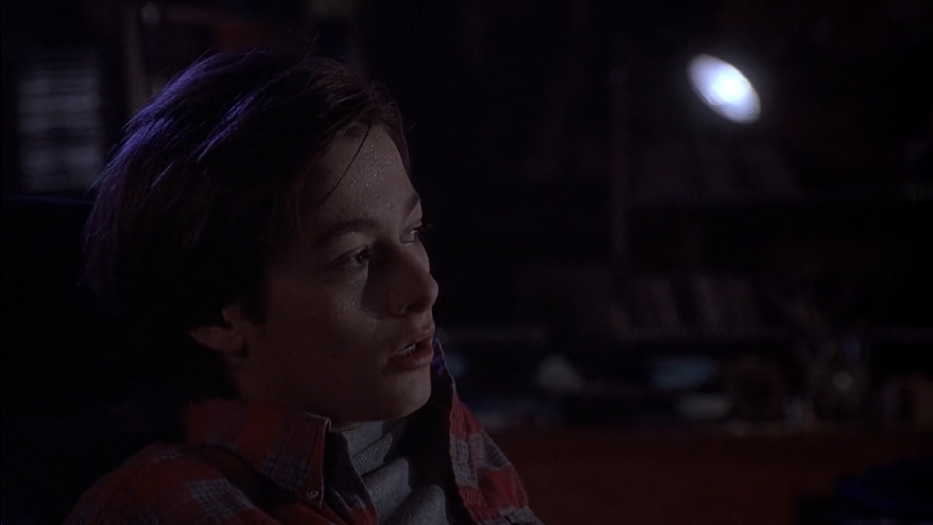 michael wakes from his game session (very sweaty)